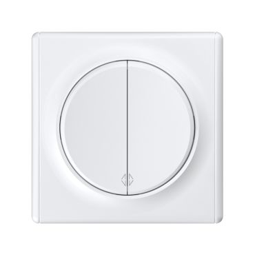 2 gang two-way switch with Florence frame