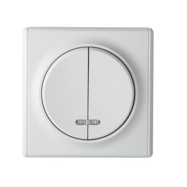 2 gang one-way switch with lighting with Florence frame