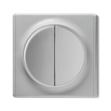 2 gang one-way switch with Florence frame - grey