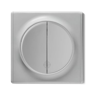 2 gang two-way switch with Florence frame - grey